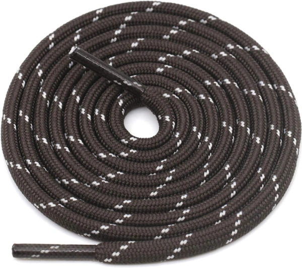 GRAH SANGRAH® 3 Pair (1 Pair Per Single Color) Shoelaces for Hiking Shoes, Walking Sneakers, Climbing, Work Boot, Running, Casual, Sport Shoes (SL-211-214-223) - 120 cm, Coffee White_Grey Yellow_Grey Black